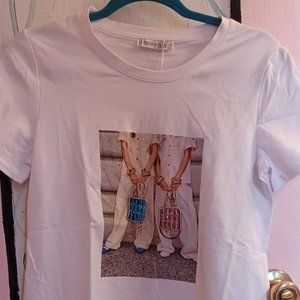 Coco Y Club sparkly t-shirt, size small, never worn